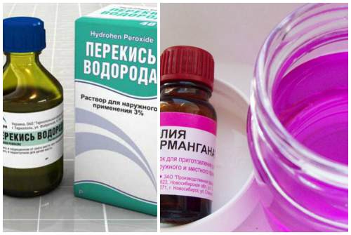 перекись и марганцовка